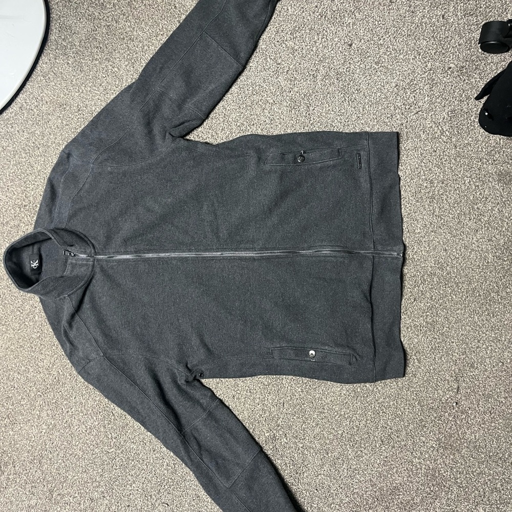 Calvin Klein Mock Neck Full Zip-Up Sweater
